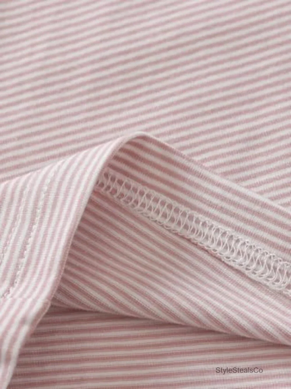 Petite Cotton Knit Striped Pajama Pants with Pockets